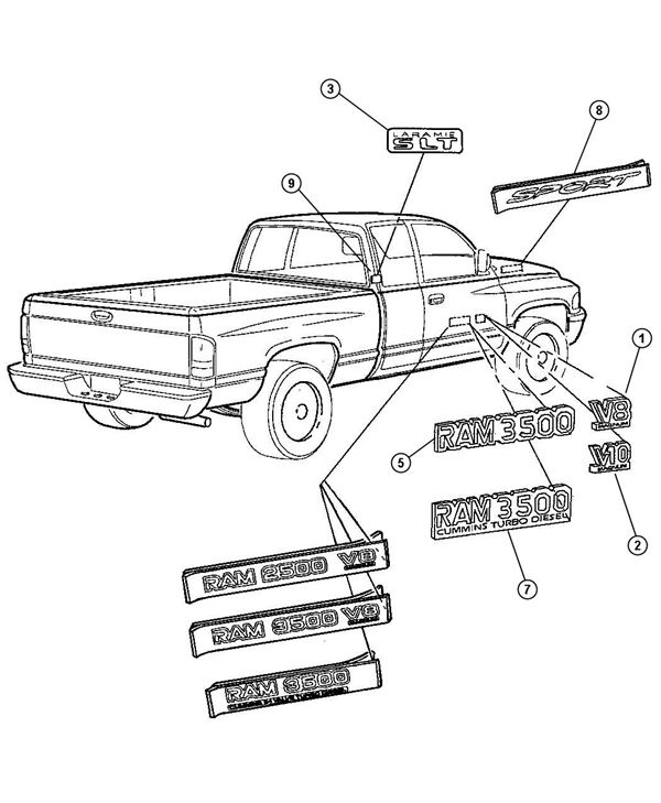 Dodge Ram Front End Parts Diagram