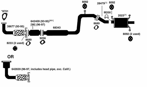 Ford Taurus Exhaust System Diagram