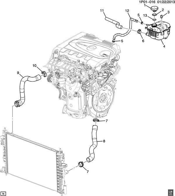 2014 Chevy Cruze Radiator Diagram