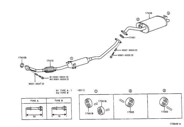 Toyota Exhaust System Diagram