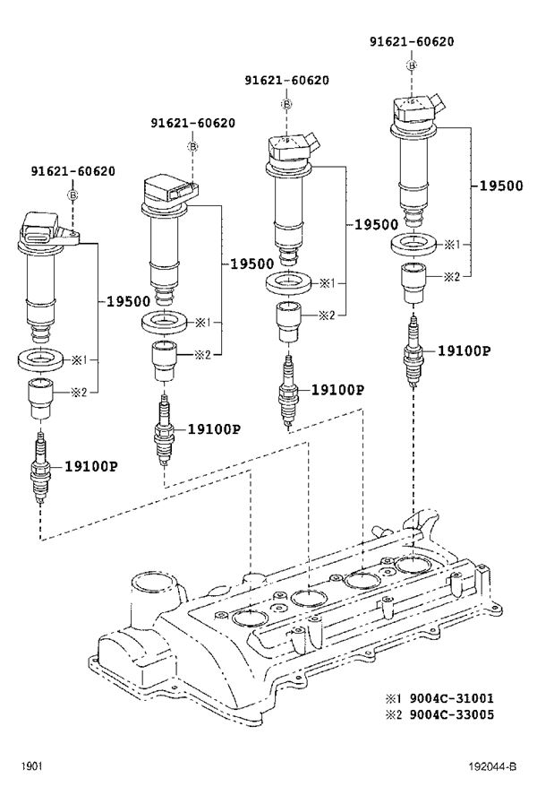 2007 Toyota Sienna Ignition Coil Diagram