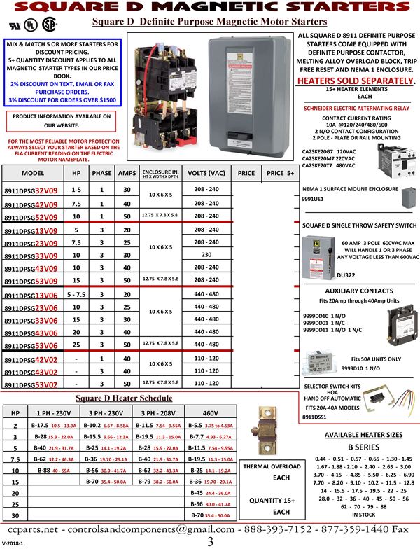 Square D Motor Starter Wiring Diagram