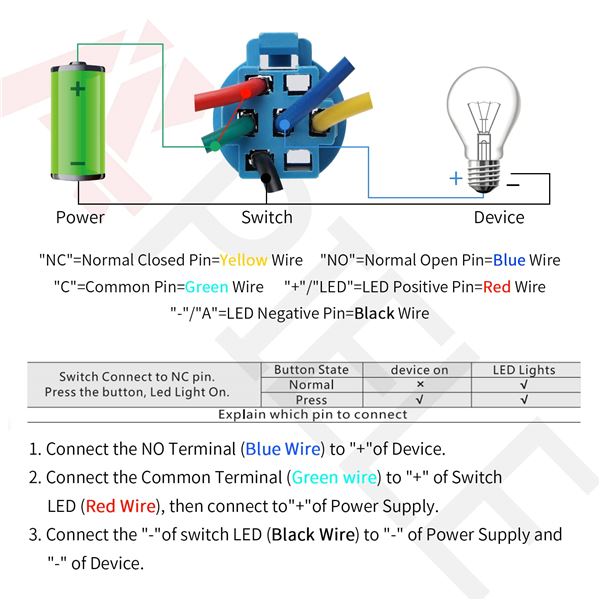 Apiele Push Button Switch Wiring Diagram