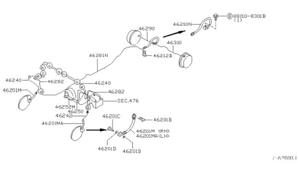 2001 Nissan Pathfinder Brake Line Diagram