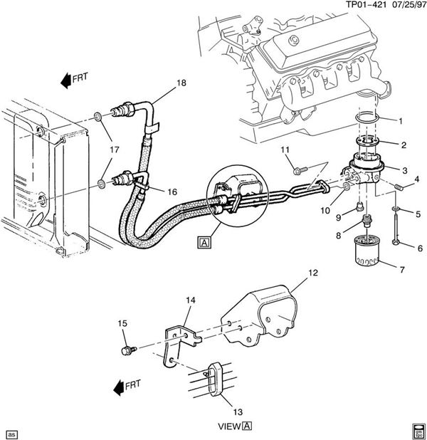 Chevy Oil Cooler Lines Diagram