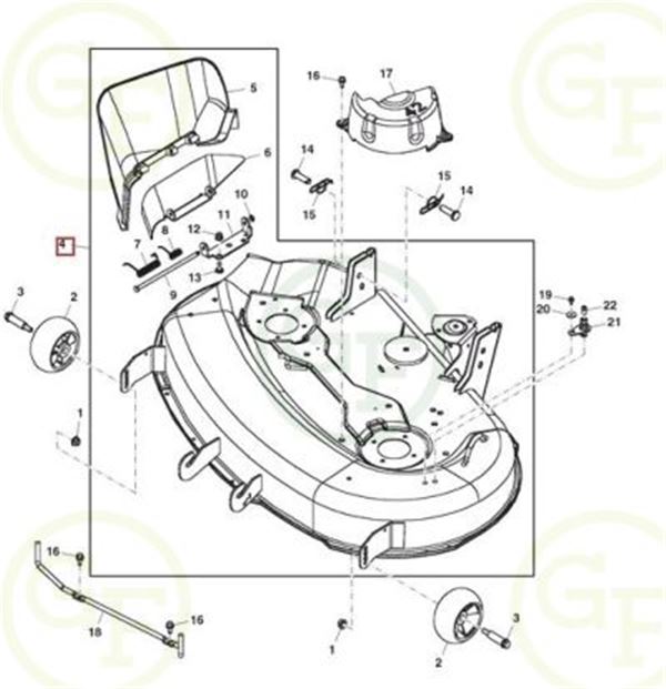 John Deere X Inch Deck Parts Diagram