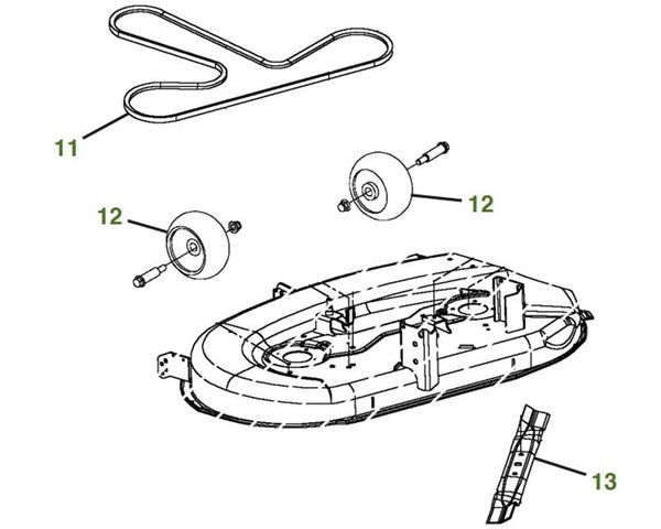 John Deere Inch Mower Deck Belt Diagram John Deere Lx