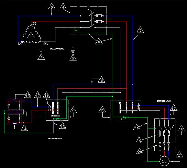 Corner Grounded Delta Diagram