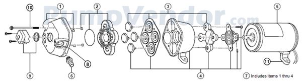 Flojet Water Pump Parts Diagram