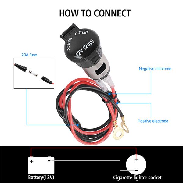 V Cigarette Lighter Plug Wiring