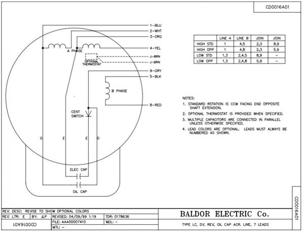 Baldor L1410t Capacitor Wiring Diagram