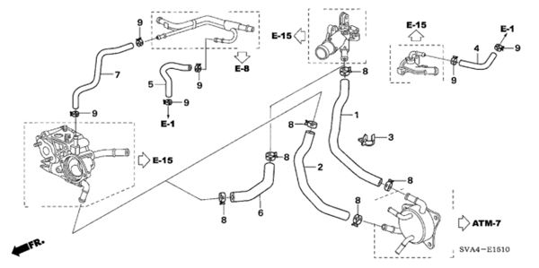 Honda Civic Cooling System Diagram