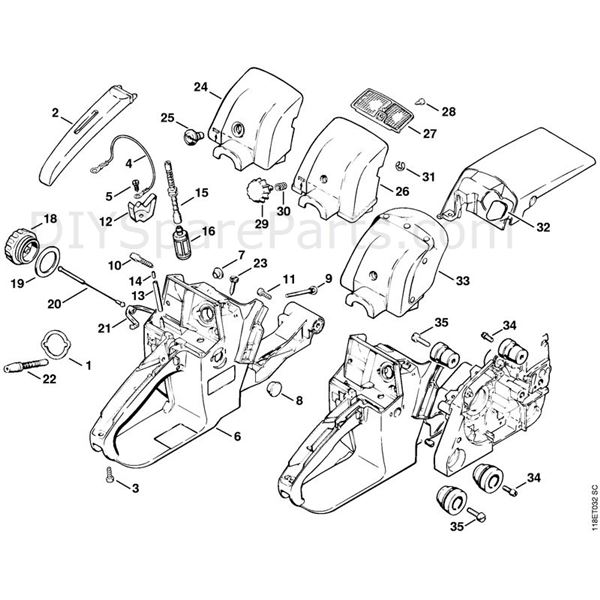 Stihl Chainsaw Parts Diagram Stihl Parts Chainsaw Diagra