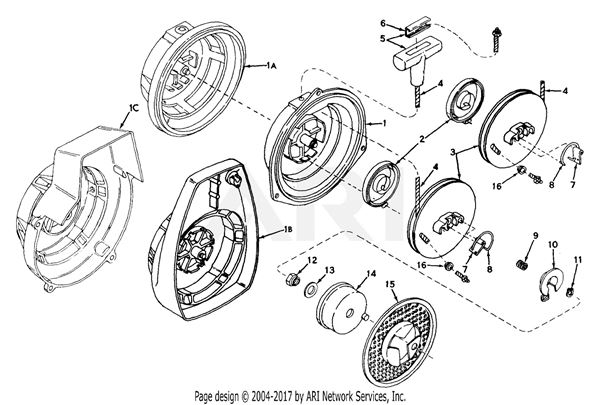 Tecumseh Recoil Starter Assembly Diagram