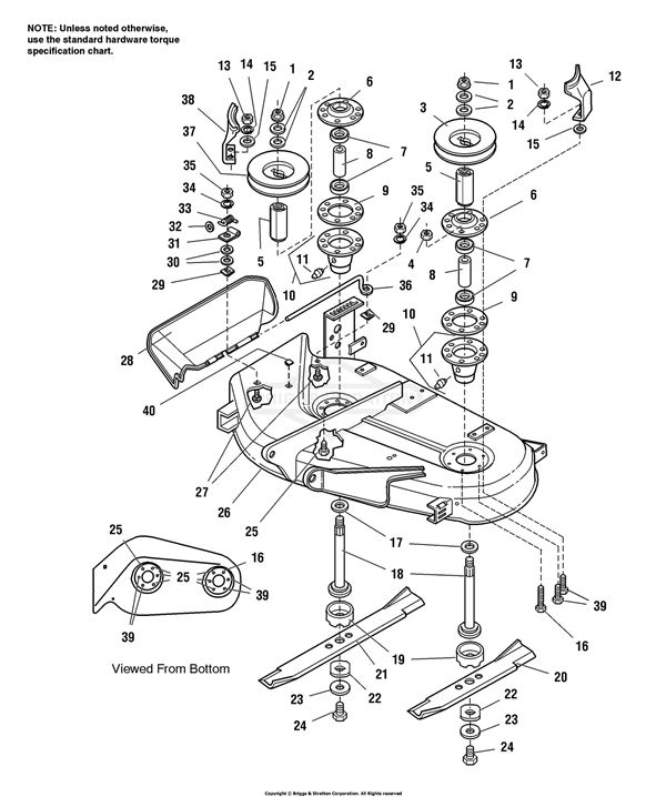 John Deere Mower Deck Parts Diagram