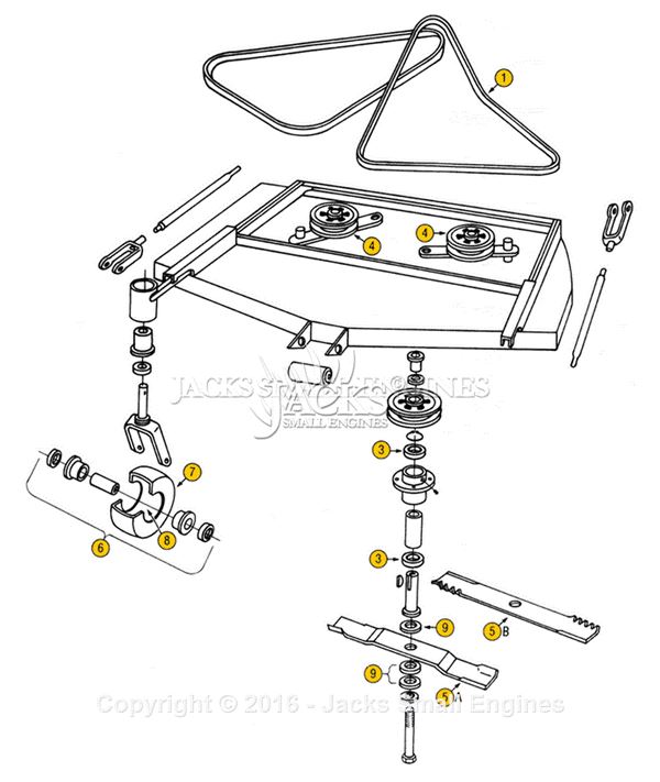 Grasshopper Model M Diagram Of Manual Lift Adjustmen