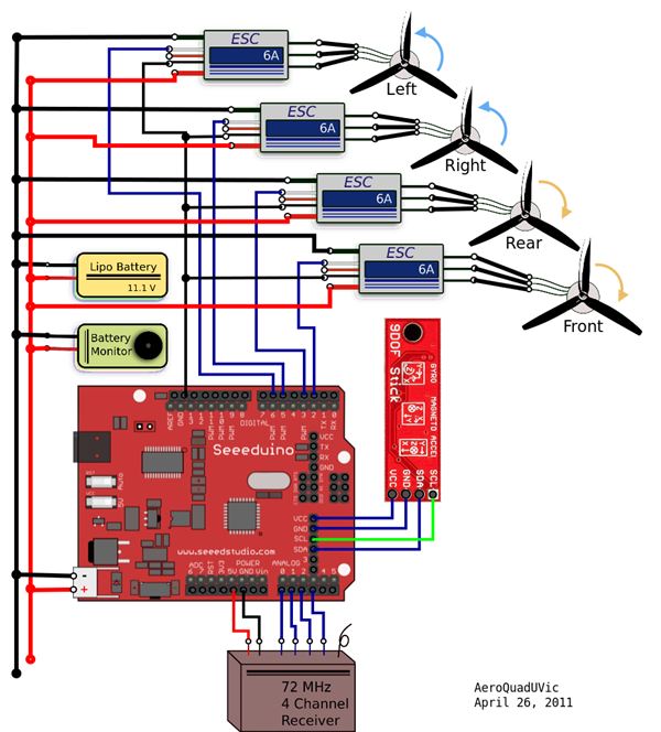 Arduino Drone Circuit Diagram