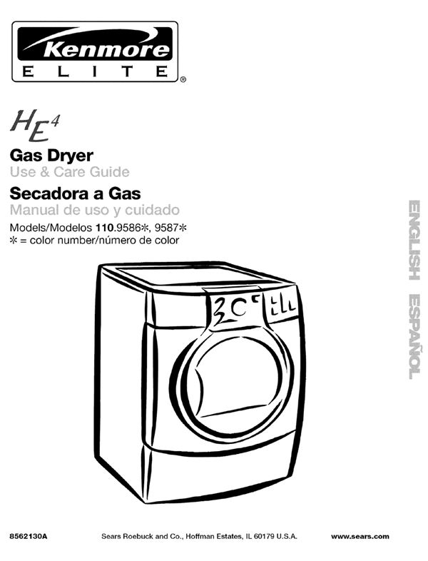 Kenmore Gas Dryer Schematic