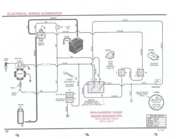 Lawn Tractor Starter Solenoid Wiring Diagram