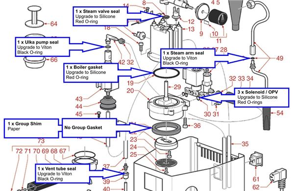 Gaggia Classic Exploded Diagram