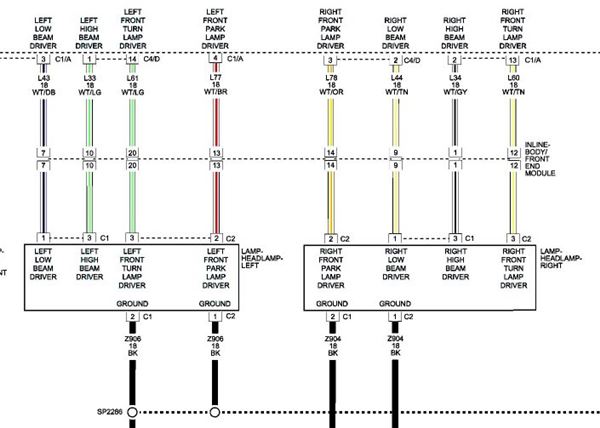 Dodge Ram Headlight Wire Color Codes