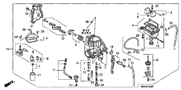 Trx450r Carburetor Diagram